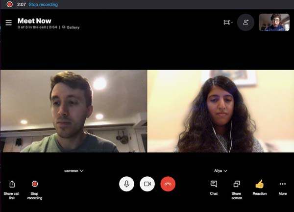 تسجيل Google Hangouts Meet