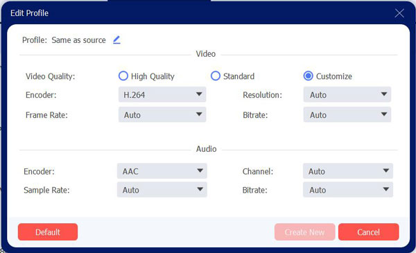 Adjust Video Codec