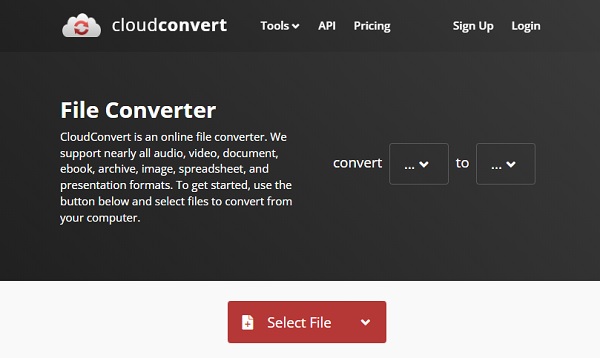 CloudconvertAVIをMOVに変換