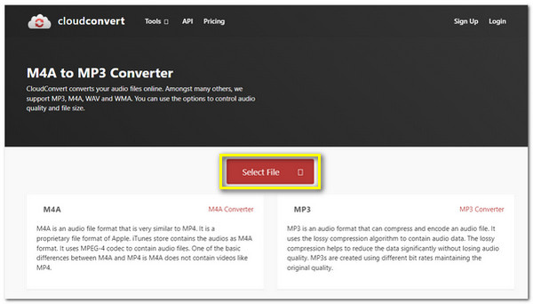 CloudConvert เลือกไฟล์