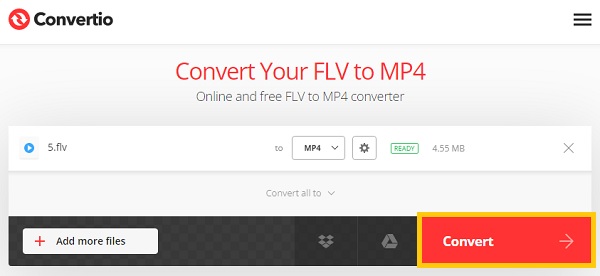 המרת פלאש ל-HTML5 Convertio