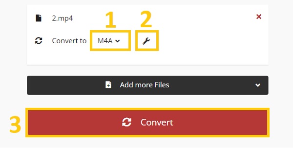 Tukar WAV Kepada MP4 Cloud Convert