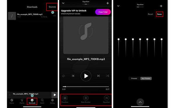 Equalizer Povećanje glasnoće MP3 iPhone