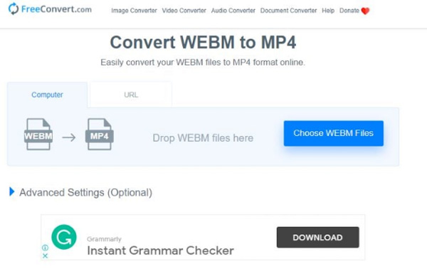 Freeconvert Webm în Mp4