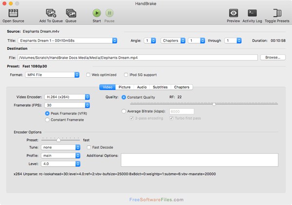 HandBrake Convert QuuickTime To MP4