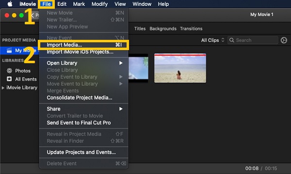 Import Media iMovie