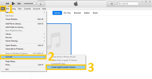 Comece a converter o iTunes