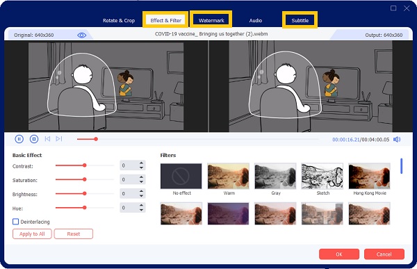 Dodajte filtere WEBM videozapisima