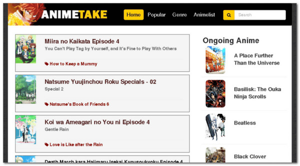 Strona AnimeTake Anime