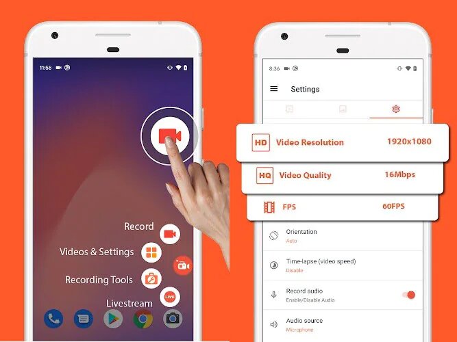 AZ Screen Recorder Thay đổi cài đặt