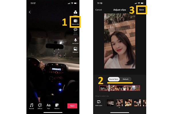 Tiktok Điều chỉnh Clip