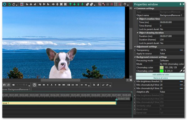 Chroma Key dell'editor video VSDC