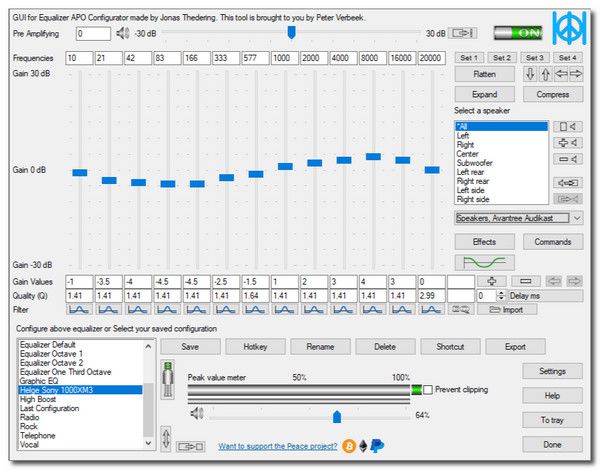 Sisäänrakennettu Sound Equalizer Audio Enhancer