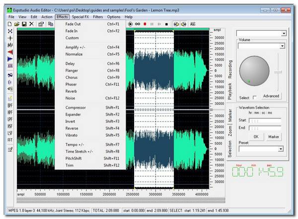 EXPStudio Editor de audio Mejora de audio