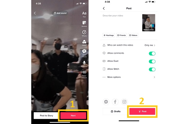 วิดีโอโพสต์ TikTok