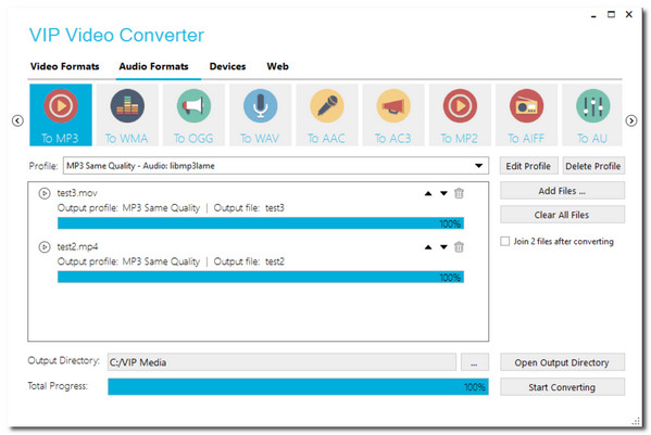 Compressore MP3 del convertitore video VIP