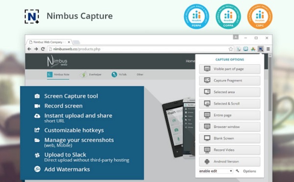 Nimbus Capture Screen Recorder Chrome