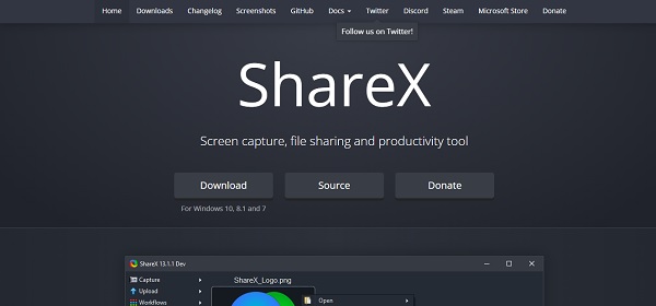 ShareX 截图工具 Windows 11