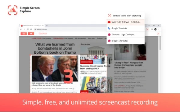 Simple Screen Capture Screen Recorder Chrome