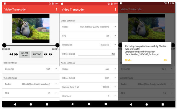 Video Transcoder Comprimir Vídeo para Android