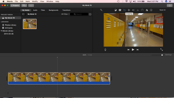 הוסף וידאו iMovie