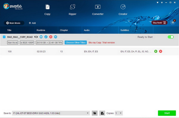 DVDFab HD Decrypter ISO to VOB Free Converter برنامج