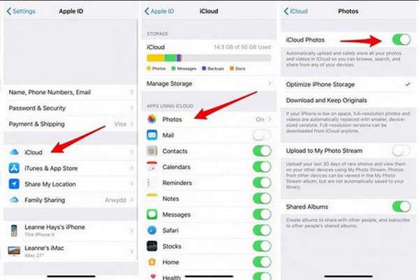 iPhone 설정 iCloud 사진