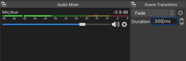 Mezclador de audio OBS