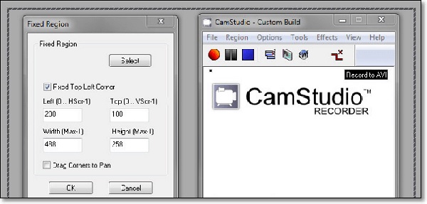 CamStudio Windows 8 스크린 레코더