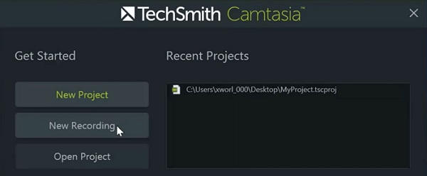 Camtasia Windows 8 스크린 레코더