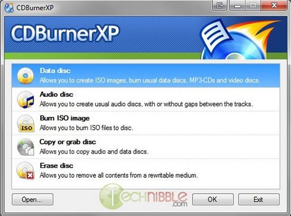 CDVBurnerXP Program Like IMGburn