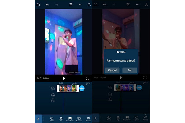 PowerDirector How to Reverse Video Android