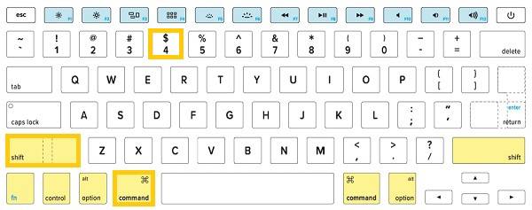 Shift 명령 4 인쇄 화면 Mac