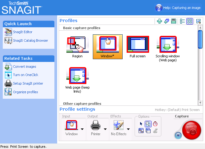 Snagit Windows 8 스크린 레코더