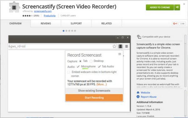 Screencastify Web 启动器记录器