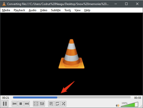 VLC كيفية جعل ملف الفيديو أصغر