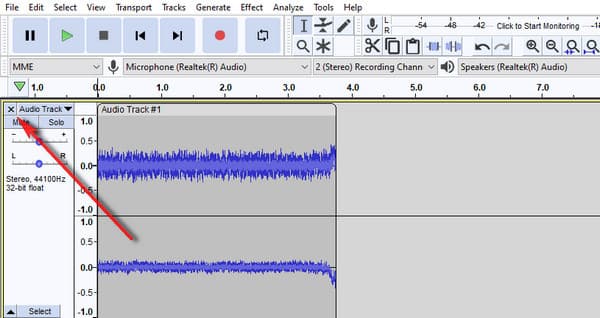 Audacity X Icon הקלט MP3 ב-Mac
