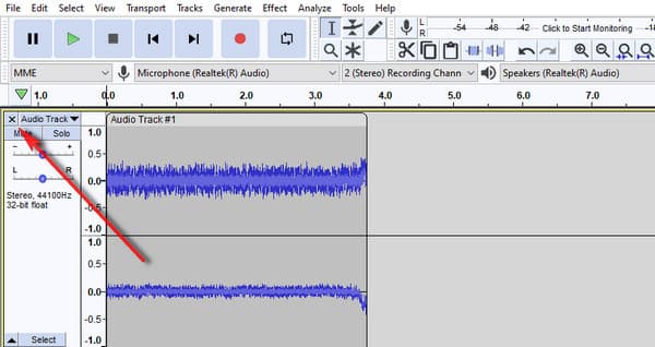 Audacity X Icon Optag MP3 på Mac