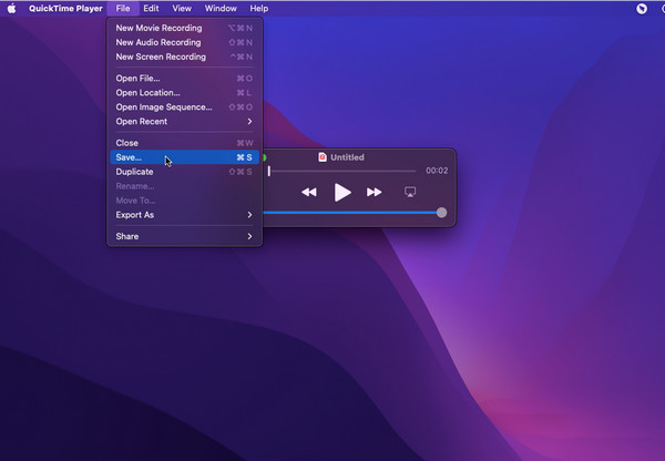 Quicktime 在 Mac 上保存音频录制 MP3