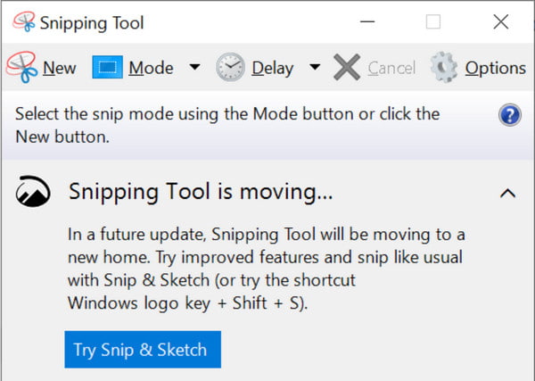 วิธีการ Snipping Tool ใหม่