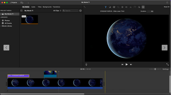 iMovie أنشئ مشروعًا جديدًا