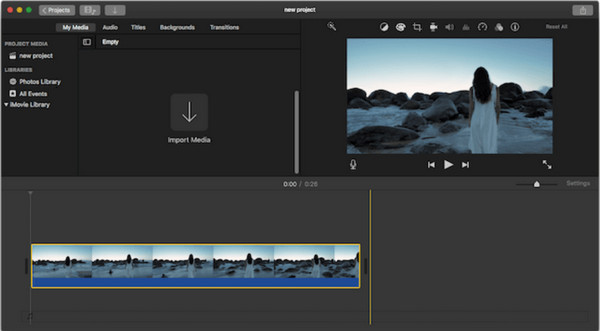 iMovie Crear Nuevo Importar Medios Recortar Video Mac