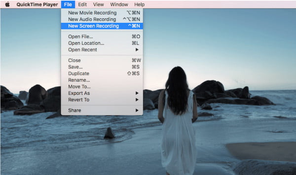 QuickTime File Bew Screen Recording Περικοπή βίντεο Mac