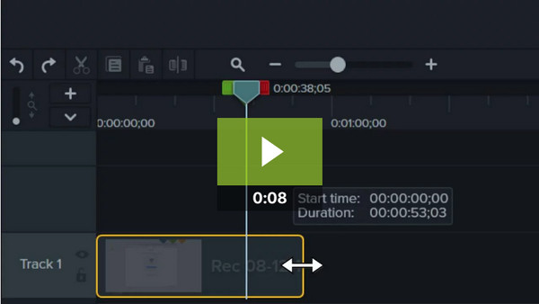 Camtasia Trim Footage Registra un webinar