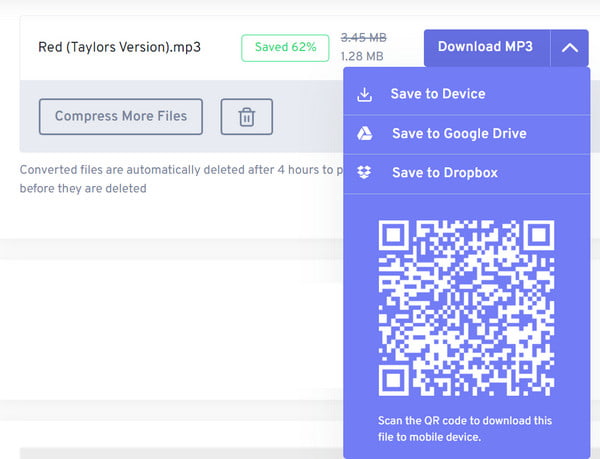 แปลงฟรี ดาวน์โหลด QR Code MP3 Compressor