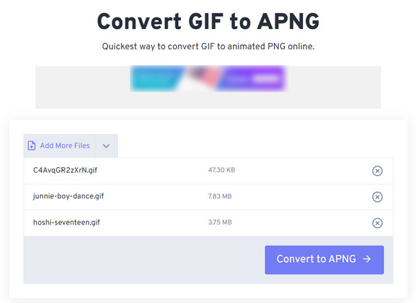 FreeConvert ファイルを選択 ファイルを追加 GIF を APNG に