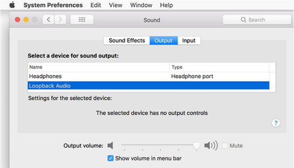 Loopback Systems Preferenecs How to Screen Record on Mac with Sound