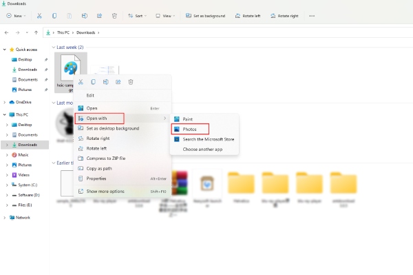 Apri il file HEIC su Windows con le foto