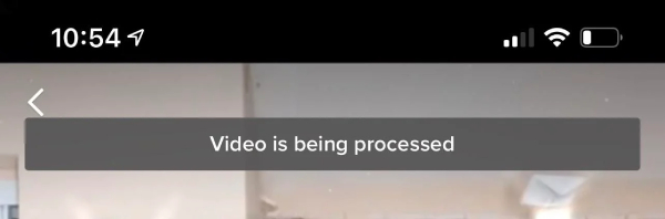 A videó feldolgozása folyamatban van, TikTok