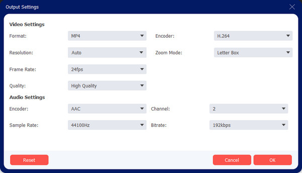 Anyrec Output Settings